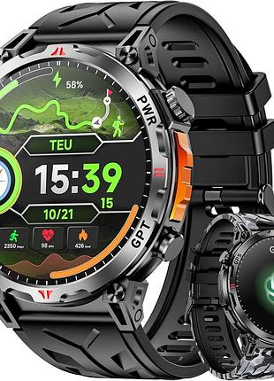 Тактический смарт-часы mingdaln military smart watch с gps, искусственным интеллектом gpt и bluetooth-звонками