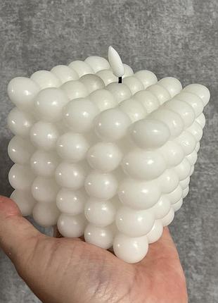Уценка! декоративная led свеча из соевого воска (10*10*12см)