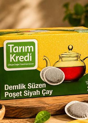 Чорний чай tarım kredi demlik süzen poşet siyah çay, 48 пакетиків для чайника