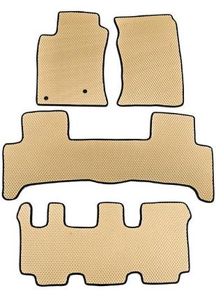 Коврики eva (3 ряда, бежевые) для toyota land cruiser prado 120 2002-2009 гг