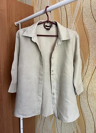 Лляна сорочка h&m, розмір 40 (l)