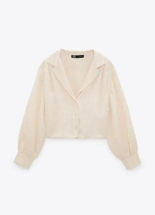 Zara свободная укороченная рубашка