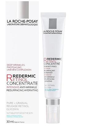 Антивіковий концентрат для обличчя з ретинолом la roche-posay redermic retinol concentrate, 30 мл