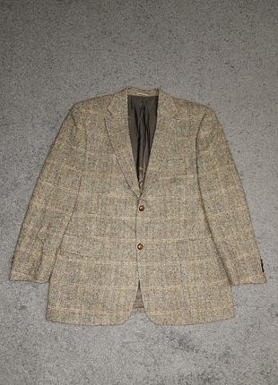 Мужской твидовый пиджак harris tweed от barutti (100% шерсть)