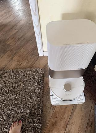 Робот-пилосос з вологим прибиранням dreame x40 ultra complete white