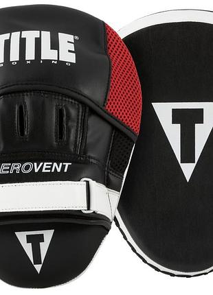 Лапы боксерские title boxing aerovent excel incredi-mitts 2.0 black/red/white