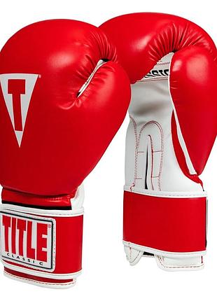 Боксерские перчатки title classic pro style 3.0 red/white 14 oz
