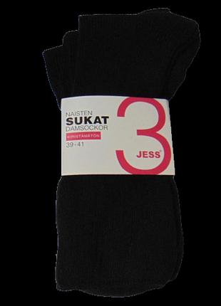 Набір шкарпеток без гумки 3 пари jess 39-41 чорні