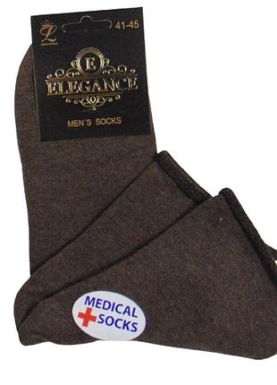 Носки без резинки elegance 41-45 коричневые