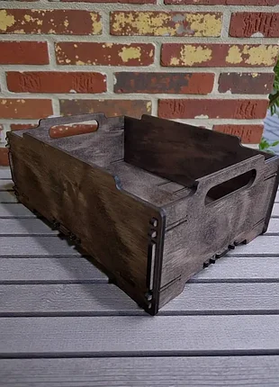 Деревянный ящик для фруктов и овощей 33.5×24×12 см
