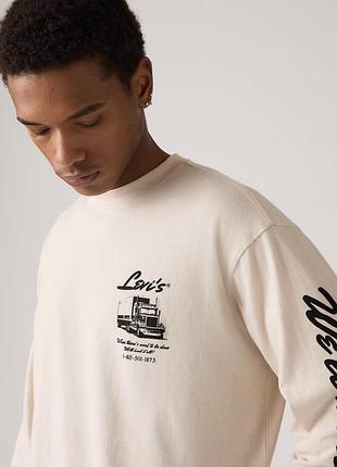 Мужской лонгслив levi's с принтом 4