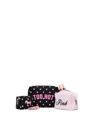 Набір косметичок victoria's secret pink з принтом