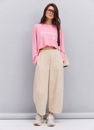 Акция розовый лонгслив oversize 4