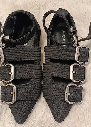Балетки женские американского бренда jeffrey campbell.черные текстиль, кожа 37 размер