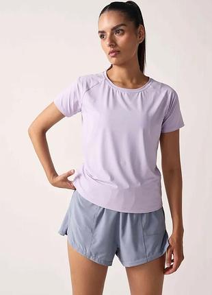 Футболка h&m лавандового цвета с перфорированной текстурой