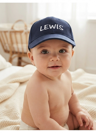 Темно-синя дитяча бавовняна кепка "lewis" (розмір 44 см) бейс з козирком lewis