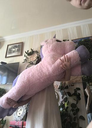 Огромный мягкий розовый единорог (kuschelfreund) - 120 см