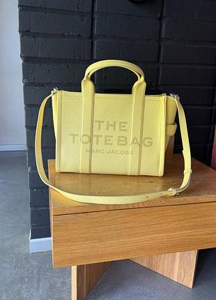 Шкіряна сумка the tote bag від marc jacobs