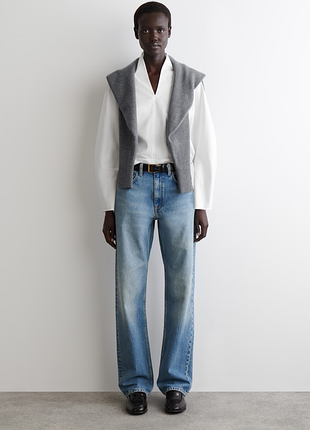 Блуза женская draped-collar cotton blouse / 40