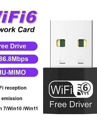 Мини usb wi-fi адаптер kebidumei 300mbps wifi 6 aic8800 driver free