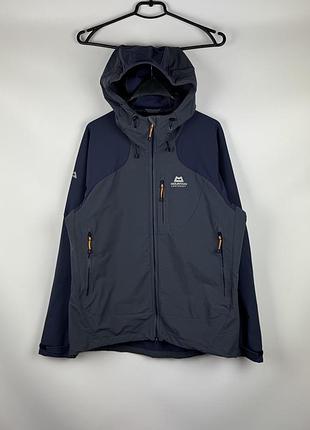 Трекінгова куртка софтшел mountain equipment frontier hooded jacket оригінал сіра темно синя туристична чоловіча розмір xl 54 56