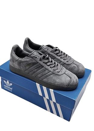 Мужские кроссовки adidas gazelle графит🔥