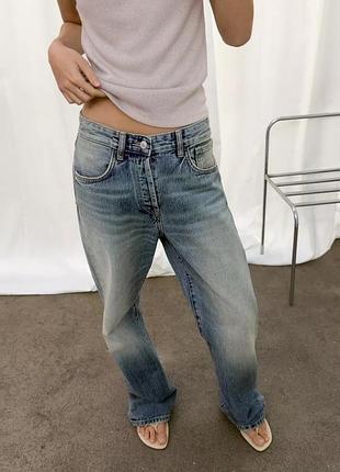 Джинси trf boyfriend із середньою посадкою zara, джинси бойфренд zara, 4365/012