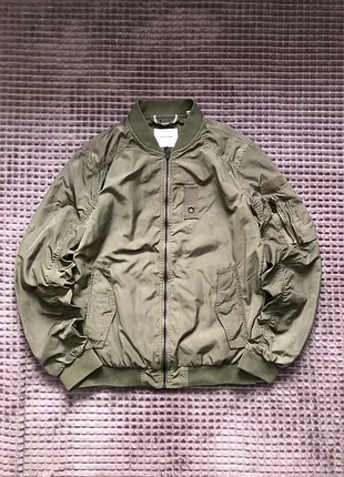 Jack &amp; jones (s-m) khaki bomber jacket мужской бомбер хаки зеленый ветровка