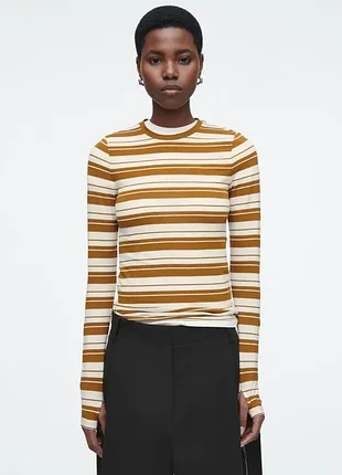 Лонгслів жіночий cos slim lightweight long-sleeved top / l