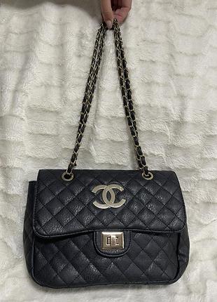 🖤 розкішна стьобана кросбоді в стилі chanel classic flap — вічна класика з характером