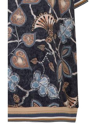 Блузка віскозна з манжетами і резинкою з люрексом річна zaps tertu 025 синя (джинс)6 фото