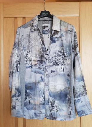 Сорочка з принтом gerry weber рубашка котоновая блуза