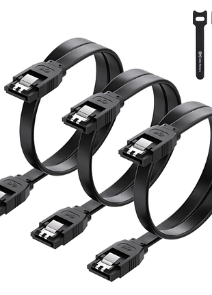 Кабель sata iii від cable matters, 3 шт., кабель sata iii 6.0 гбіт/с (кабель sata 3) чорний - 45 см | кабель sata 3, кабель sata ssd, кабель sata,