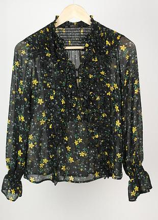 Блуза zara с рюшами размер xs