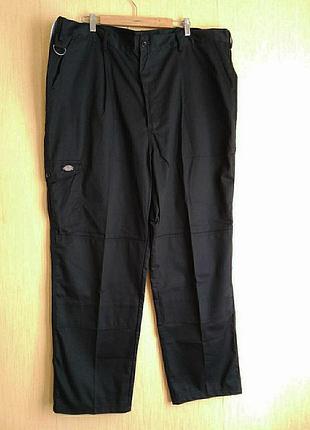 Брюки мужские dickies р. 60-62 брюки рабочие спецодежды черные двойное колено полиэстер 65% хлопок 35%