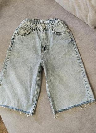 Шорты джинсовые бермуды модные zara