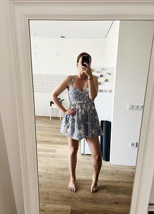 Коротка лляна сукня  zara