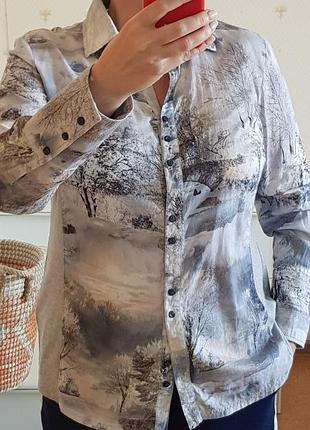 Сорочка з принтом gerry weber рубашка котоновая блуза