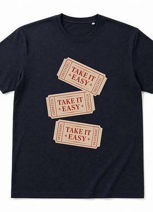 Футболка з принтом take it easy