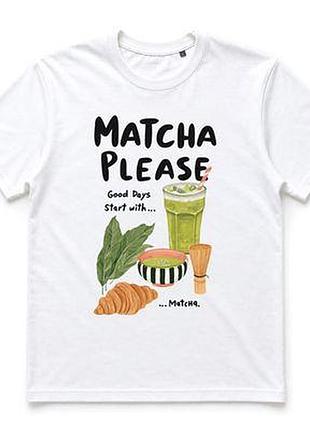 Футболка з принтом matcha please