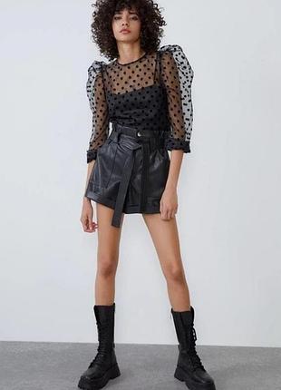 Блуза топ з органзи zara p s