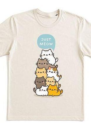 Футболка з принтом just meow