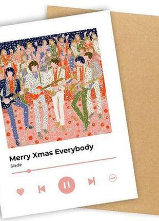 Листівка з конвертом merry christmas everybody