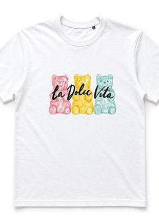 Футболка з принтом la dolce vita