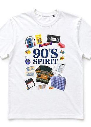 Футболка з принтом 90' spirit