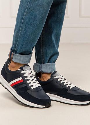 Оригінальні шкіряні кросівки tommy hilfiger modern corporate leather runner