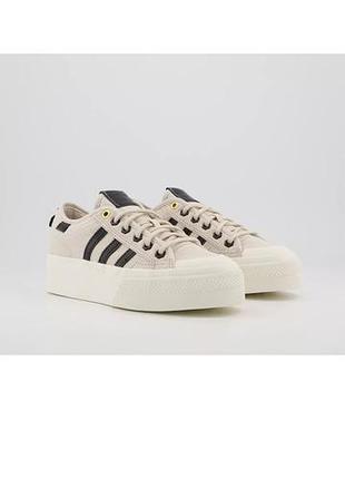 Adidas originals nizza platform low clear brown/off white