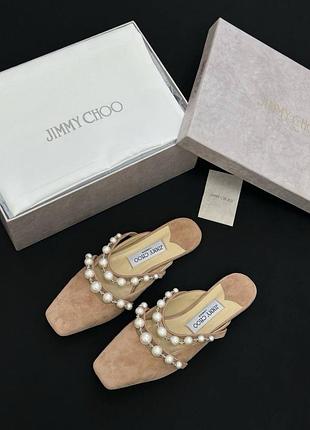 Жіночі мюлі з натуральної замші jimmy choo