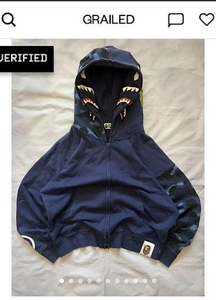 Зипка/ худи bape legit full zip shark rare luxury hoodie