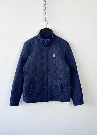 Куртка чоловіча aeronautica militare quilted jacket mens size 48 m navy blue full zip coat